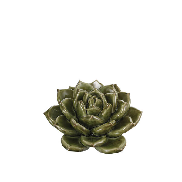 OBJETO DECORATIVO FLOR DE ALCACHOFRA VERDE