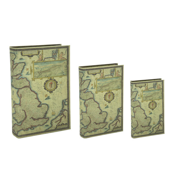 SET C/3 CAIXAS  BEGE MAPA